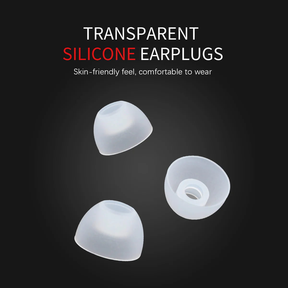 In-Ear Earcaps Eartips Earplugs silicone (3pairs black） - Image 7
