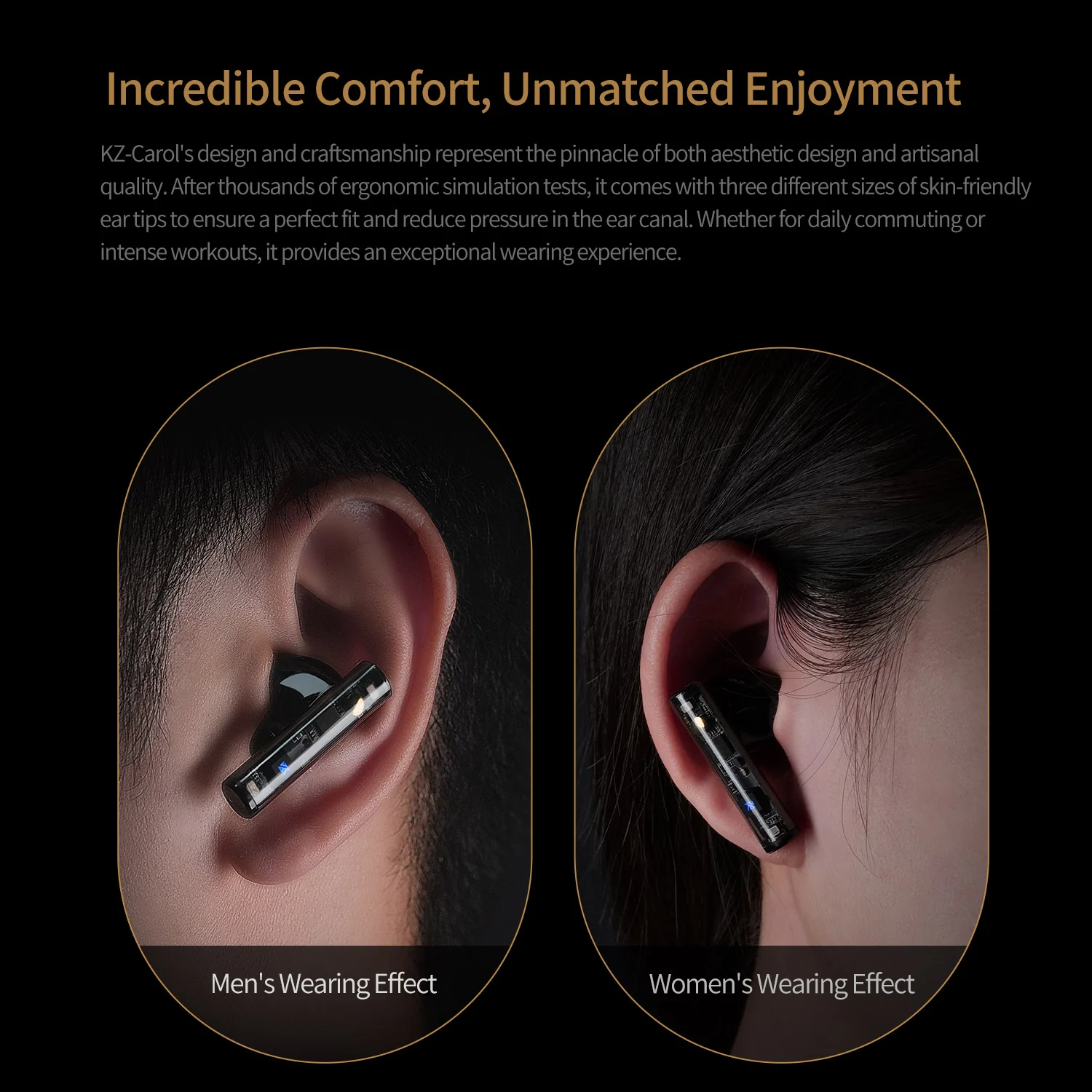 KZ Carol Wireless Earbuds Active Noise Cancelling Built-in 6 Mic Bluetooth Earphones - Image 10