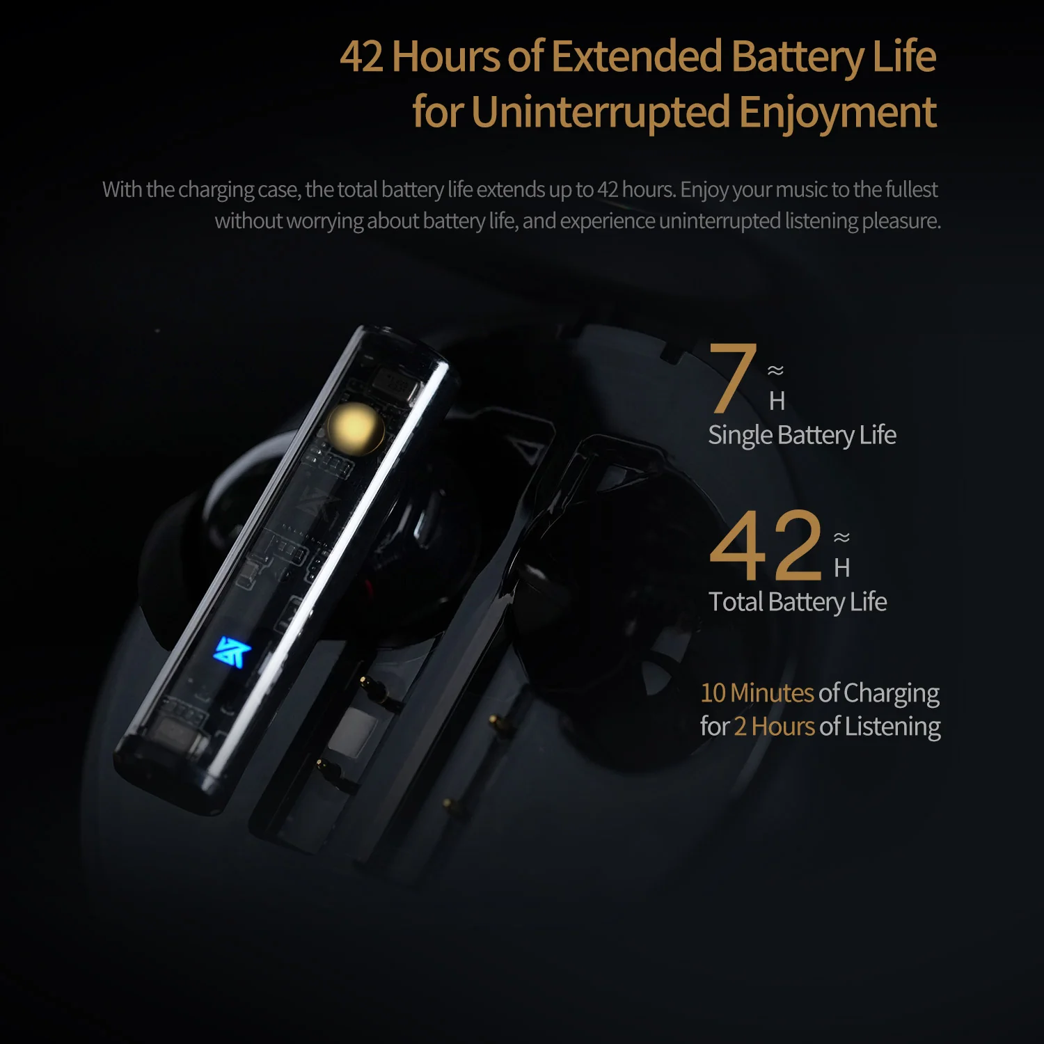 KZ Carol Wireless Earbuds Active Noise Cancelling Built-in 6 Mic Bluetooth Earphones - Image 12