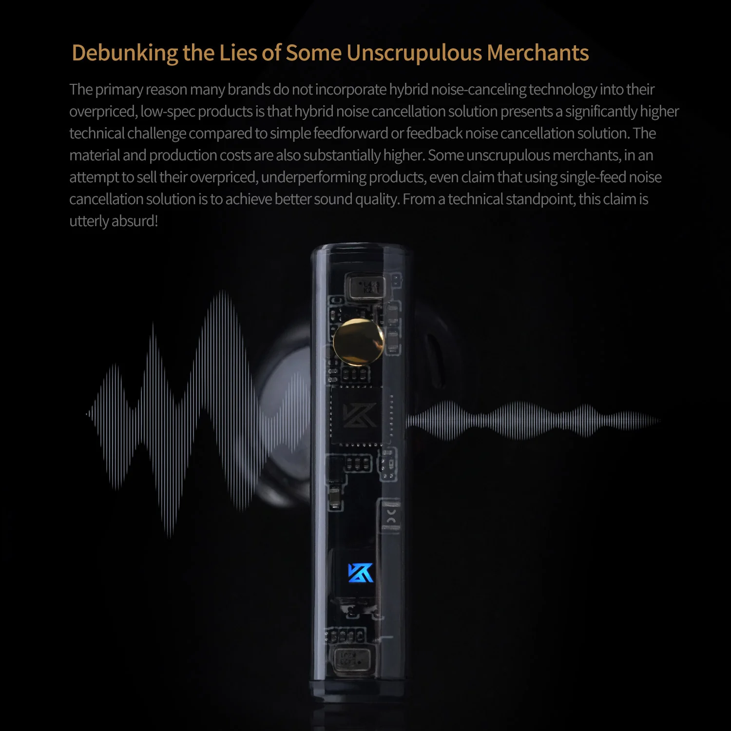 KZ Carol Wireless Earbuds Active Noise Cancelling Built-in 6 Mic Bluetooth Earphones - Image 9